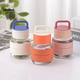 แก้วน้ำมีหูหิ้ว ขวดน้ําขนาดเล็กแบบพกพา น่ารักมินิมอล ใส่นม 300 ml ใส่กาแฟ นม น้ำเปล่า