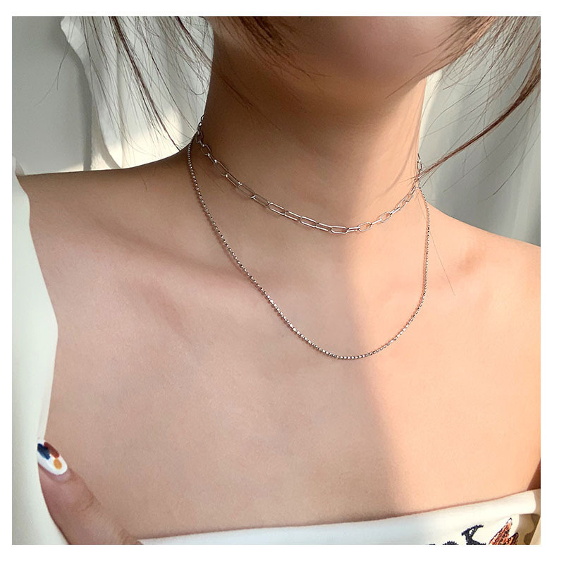 Y2K สร้อยคอโซ่ ส่งจากไทย เครื่องประดับ สไตล์วินเทจ Y2K