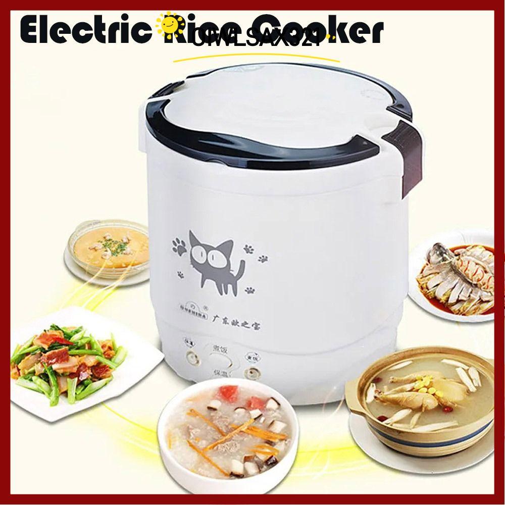 OIWLSAX321 หม้อหุงข้าวไฟฟ้า ทําอาหาร|กระทะ 12V 24V 220V MultiCooker,แบบพกพาสําหรับรถบรรทุกบ้านซุปโจ๊กหม้อทําอาหารหม้อหุงข้าวในครัวเรือน