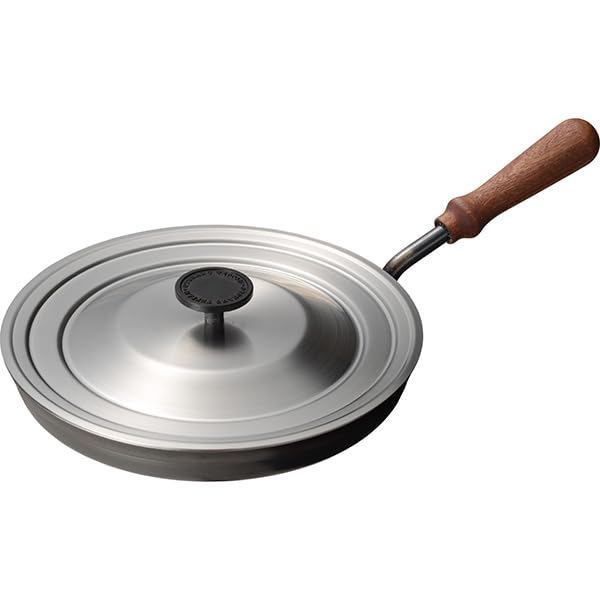 Adult Frying Pan 26cm with Lid AUX Oaks Made in Japan Steak Hamburger Gas Yakiniku Authentic Iron Pl