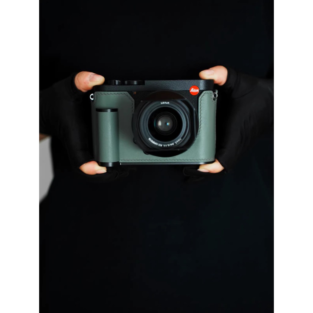 กล้อง อุปกรณ์เสริม cam-in Leica Leica Q3 43 28 กล้องซองหนังป้องกัน DLUX8 ฐานจับหนังแท้ครึ่งฝาครอบอุป