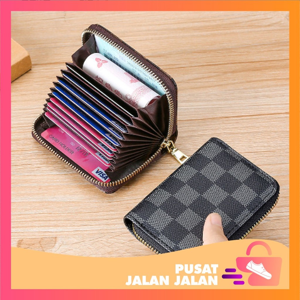 PJJ - D5766 Zippered Wallet / Mini Leather Card Wallet / Card Wallet / Imported Korean Fashion Walle