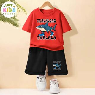 [COD]  ชุดเด็ก2 ชิ้น ลายกำลังฮิต Tralaero tralala  ชุดเซ็ตเด…