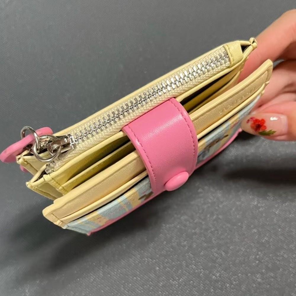 กระเป๋าสตางค์ใบสั้นสี dopamine สไตล์ดอร์พามายน์ จากซองpu สำหรับผู้หญิง - รูปที่ 4