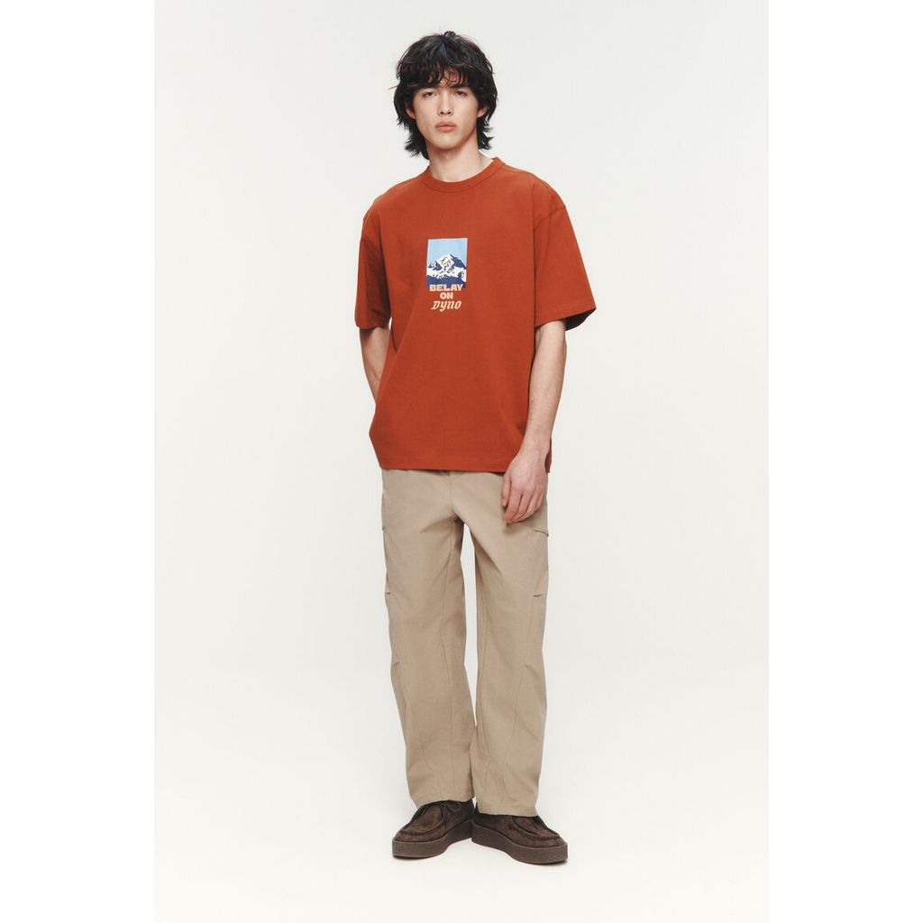 H&M(เอชแอนด์เอ็ม) เสื้อยืดผ้าฝ้ายพิมพ์ลายทรงหลวม ผู้ชาย 1326431_1