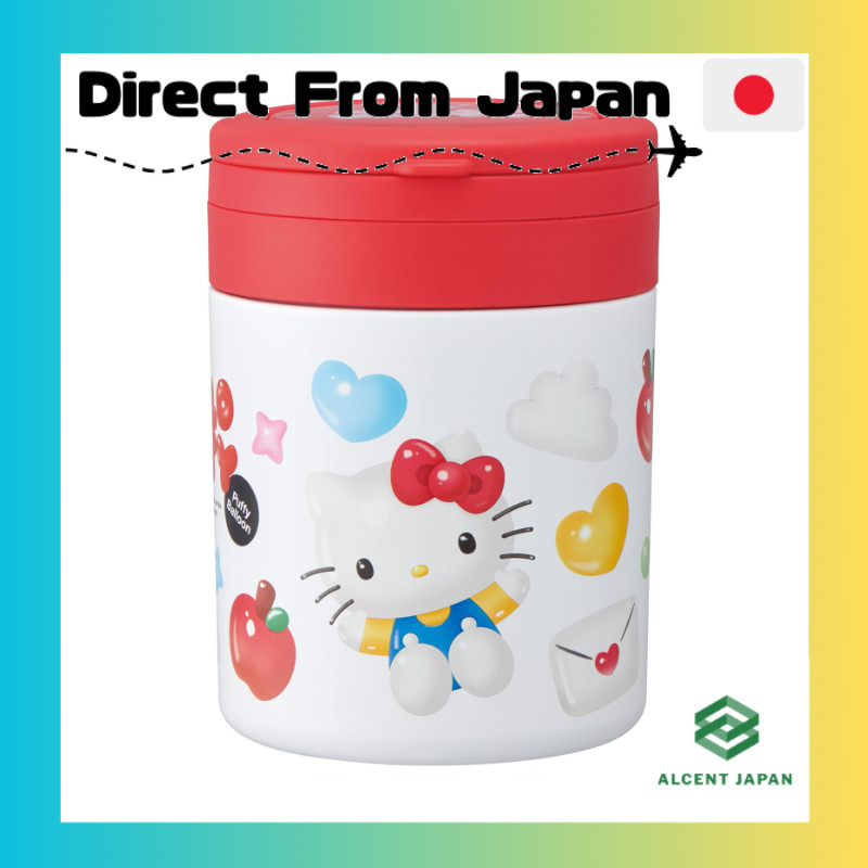 Skater Insulated Soup Jar 500ml with Folding Handle — Sanrio Hello Kitty Puffy Balloon LJFO5-A