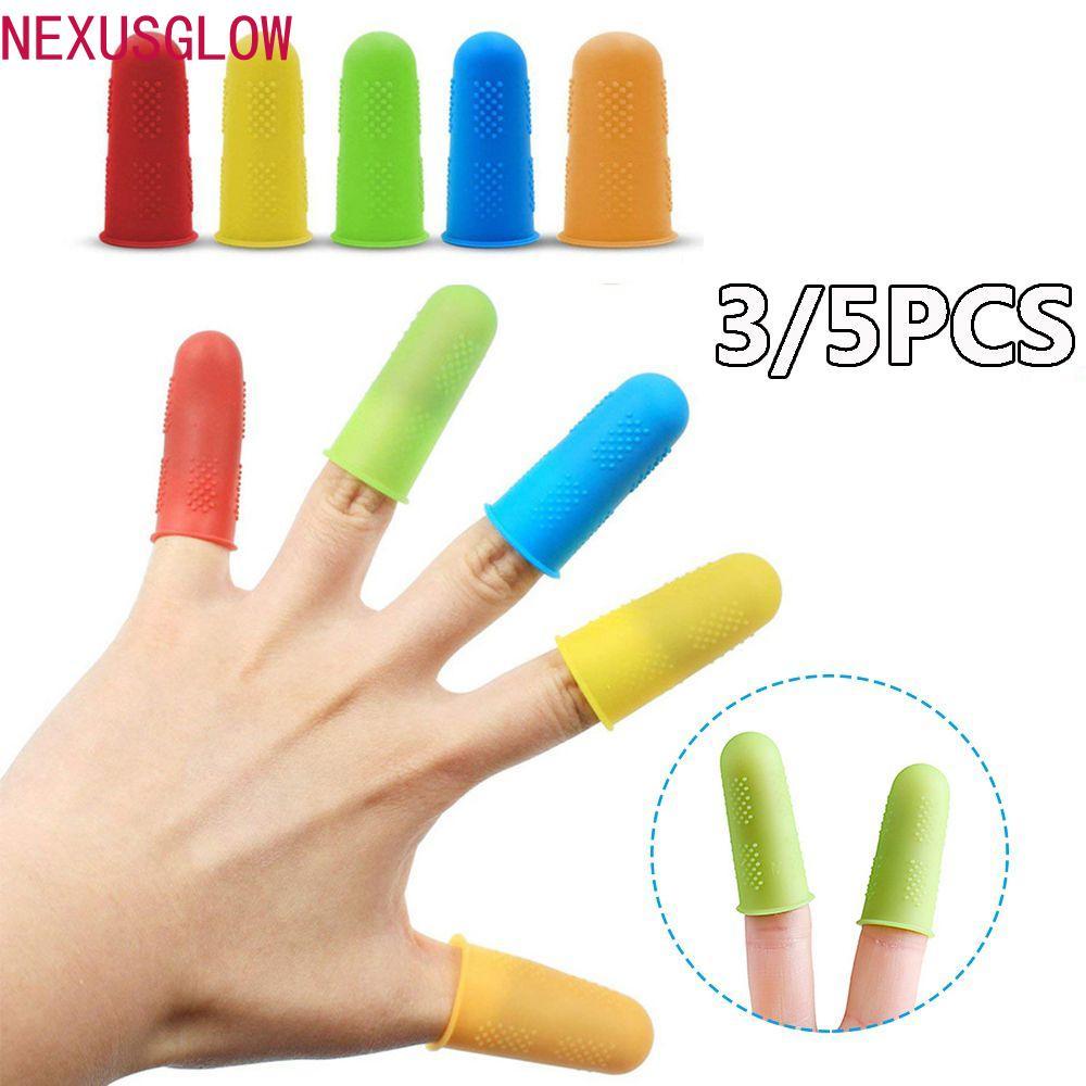 NEXUSGLOW Fingers Cover Anti-slip 3 ชิ้น/5 ชิ้นชุดสําหรับทําอาหารทนความร้อนทนอุณหภูมิสูงหมวกนิ้ว