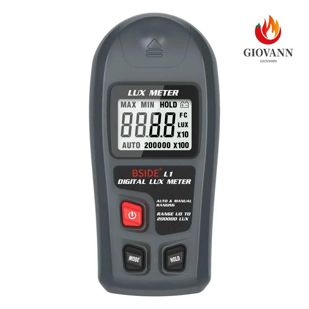 GIOVANNI Lux Meter ความแม่นยําสูง 0-200000 Lux illuminometer, Pocket Digital LCD Enviromental Tester