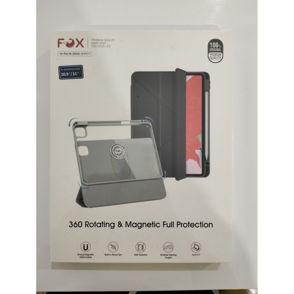 Fox เคส ipad Air (2024) 10.9/11 นิ้ว สีดำ