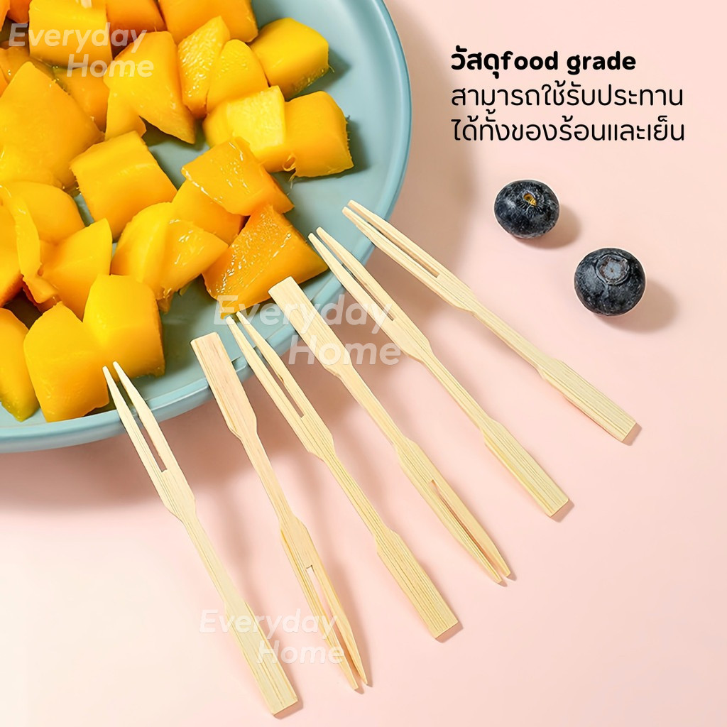 100 ชิ้นต่อถุง ส้อมจิ้มผลไม้ แท่งไม้ไผ่ผลไม้ ส้อมขนม 9 ซม. ใช้แล้วทิ้งสะดวกต่อการใช้งาน - รูปที่ 5