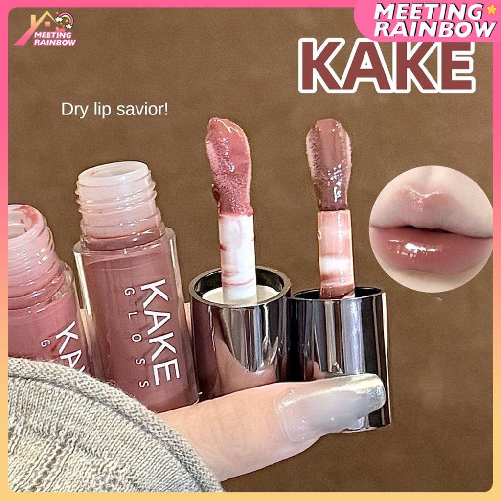 【จัดส่งภายใน 24 ชั่วโมง】ลิปสติกบำรุงริมฝีปาก KAKE Glass Crystal Jelly Lip Essence Oil Water Light Moisturizing Lipstick