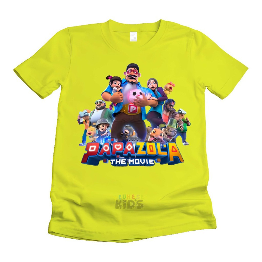 Kanak-kanak Kaos PAPA ZOLA THE MOVIE เสื้อยืดชายหญิง Cotton Tee สไตล์ใหม่ส่วนบุคคลแนวโน้มรอบคอสั้น S