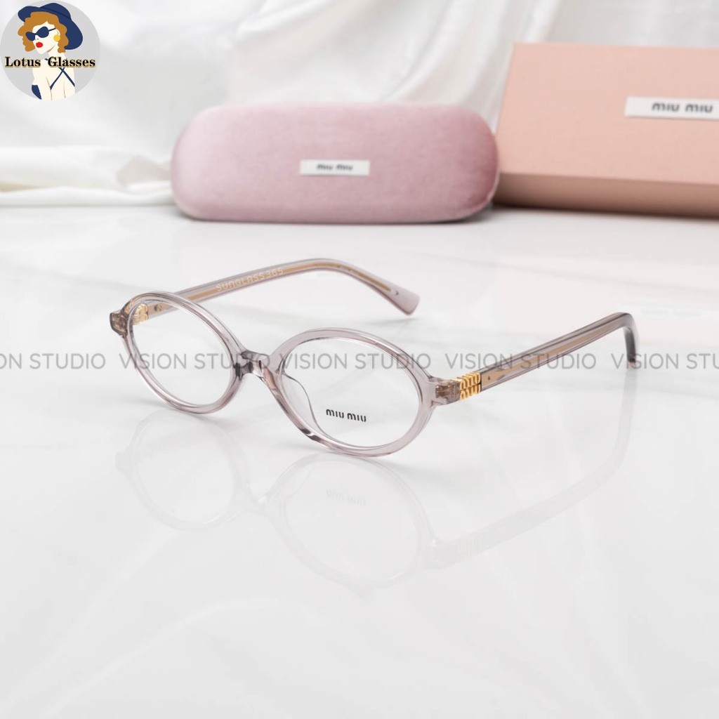 🍀แว่นสายตา Miu Miu รุ่น MU01XV สีใส 12W1O1 ใหม่ ของแท้100% รับประกัน 2 ปีเต็ม พร้อมอุปกรณ์
