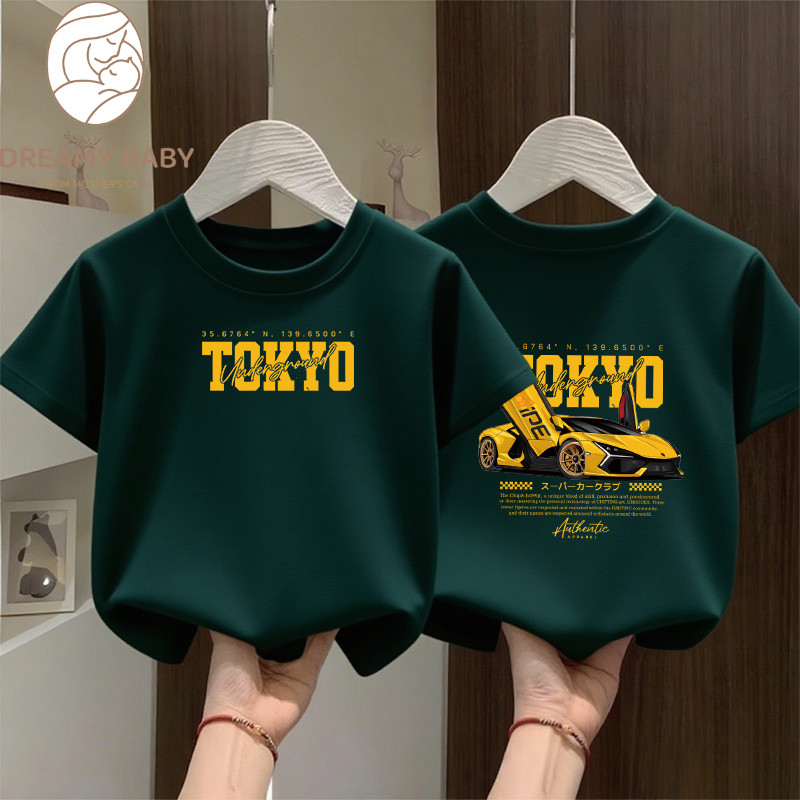 COD (Ho Chi Minh)DREAMY BABY 2026T-shirts for Boys and Girls with cartoon racing Character เสื้อยืดส