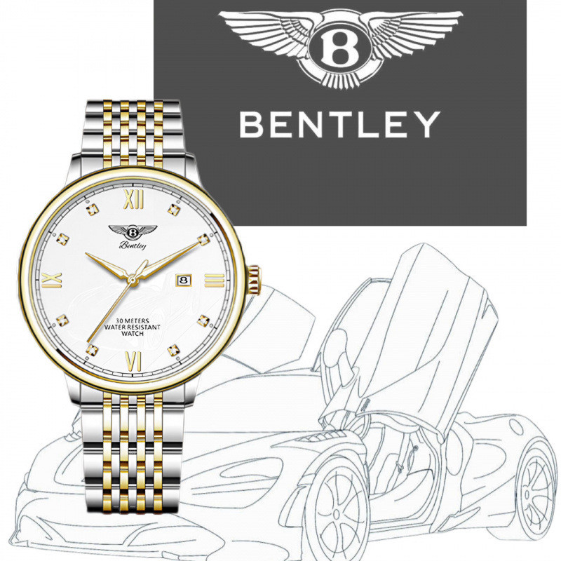 พร้อมสต็อกจัดส่งที่รวดเร็ว Bentley Bentley Star Series Magic Diamond Bentley Luminous นาฬิกาผู้ชายฝา