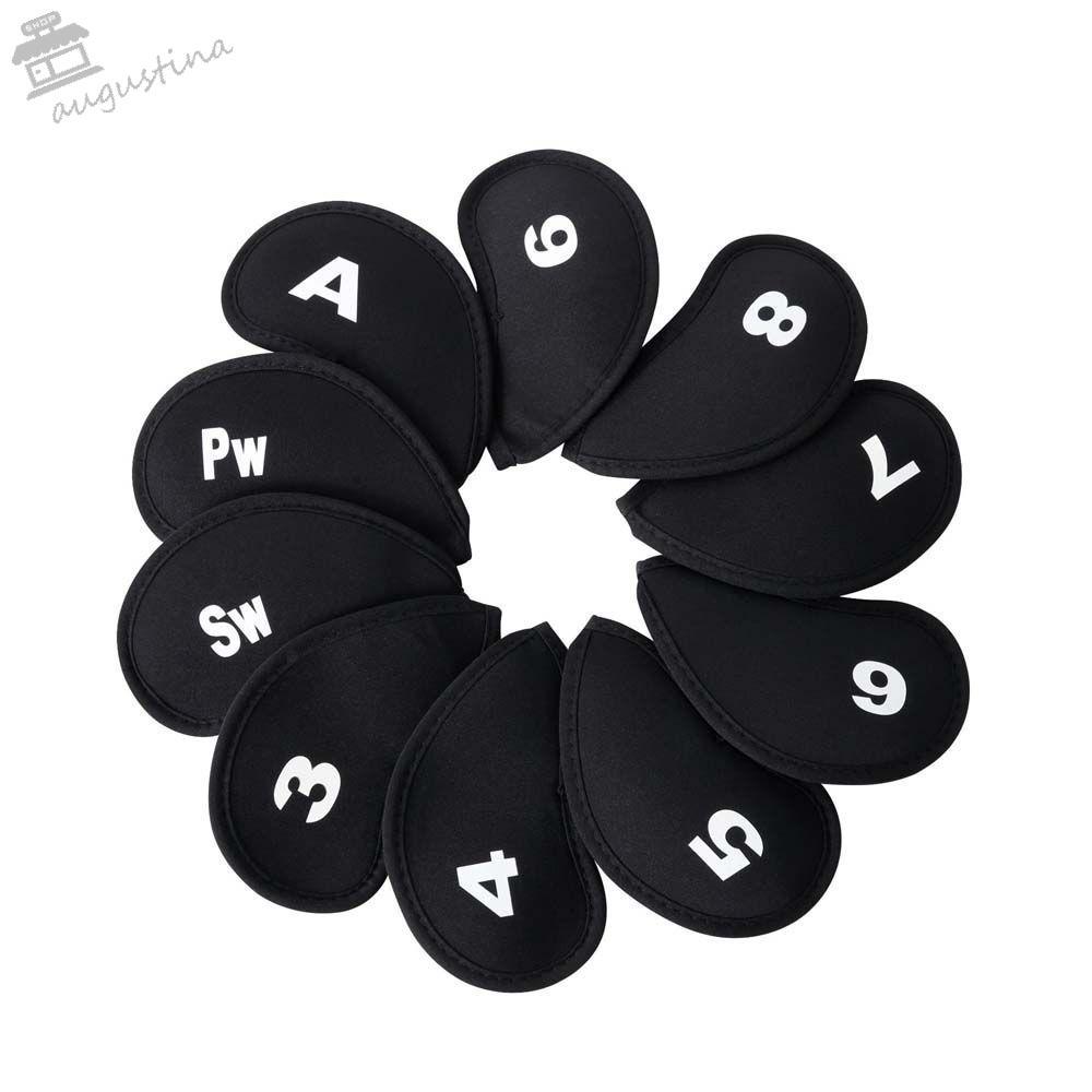 AUGUSTINA Golf Iron Headcover 3-SW Golf Putter Golf Iron Covers ชุดอุปกรณ์ป้องกัน Iron Wedge Protect