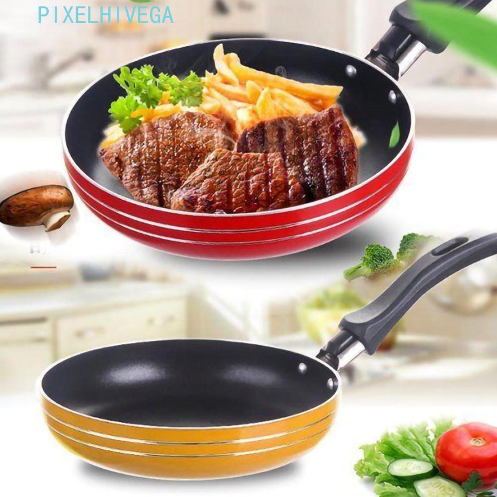 PIXELHIVEGA Skillet ทําอาหารไข่ทอดแบบพกพา Round Griddle Pan