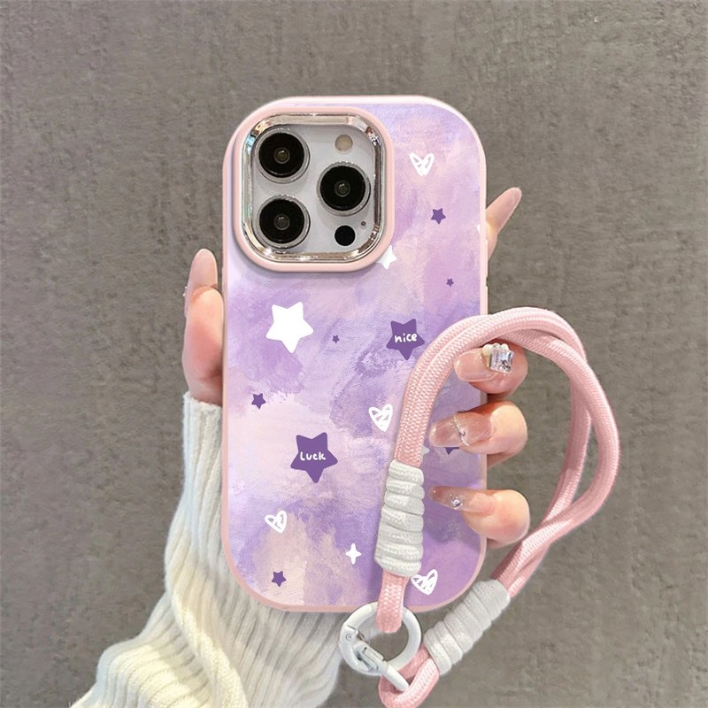 Realme Case + สร้อยข้อมือซิลิโคน Star Casing Case Realme C71 C75 C65 C63 C61 C21 C15 C2 C1 C67 C55 C