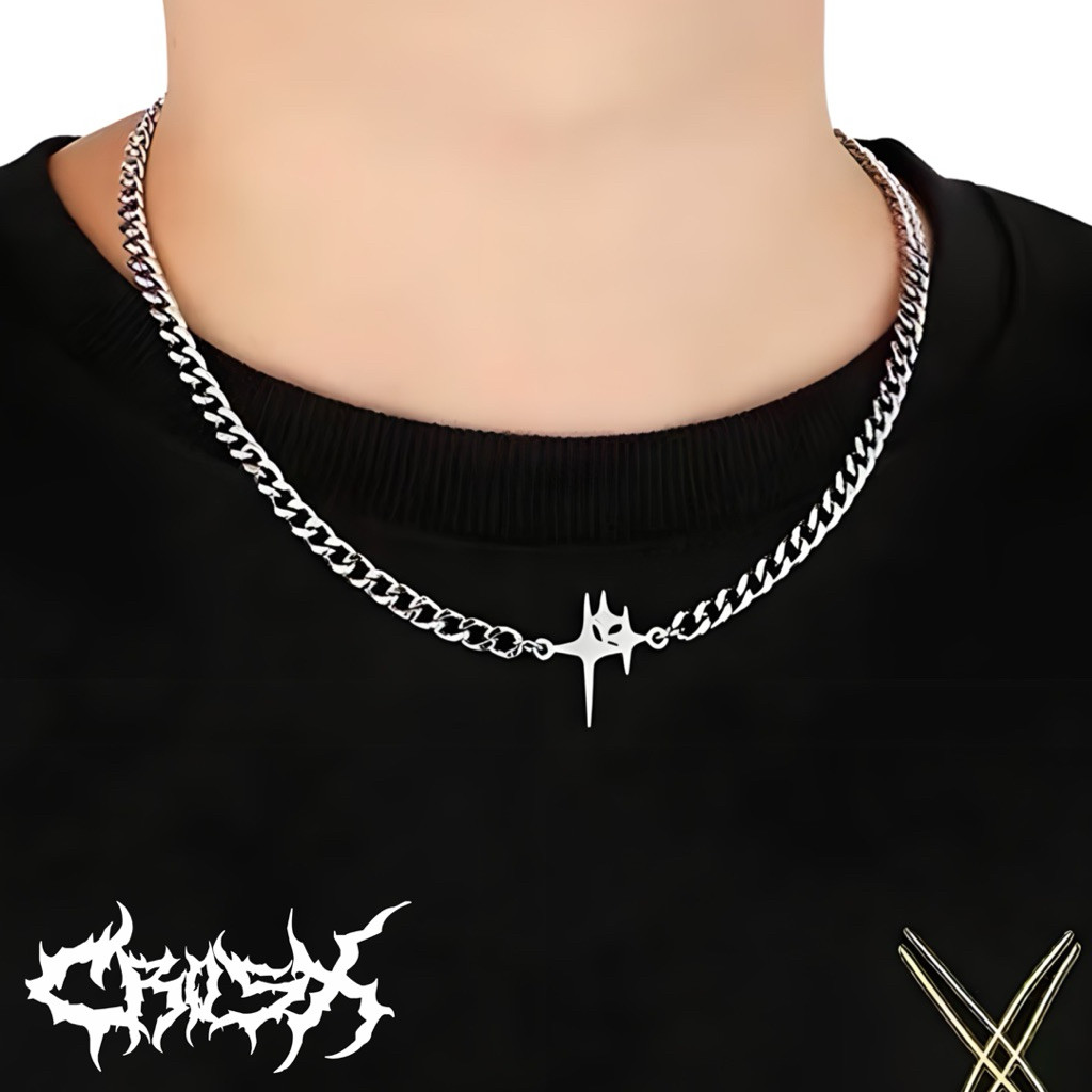 IPU สร้อยคอ/STAR CROSS สร้อยคอ STAR สร้อยคอ DOUBLE LAYER CROSS สร้อยคอรูปไข่ SQUARE CROSS CHAIN สร้อ