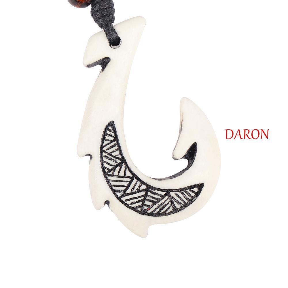 Daron DIY Jewelry White Tribal Maori Wax Hawaii สร้อยคอจี้ชาติพันธุ์