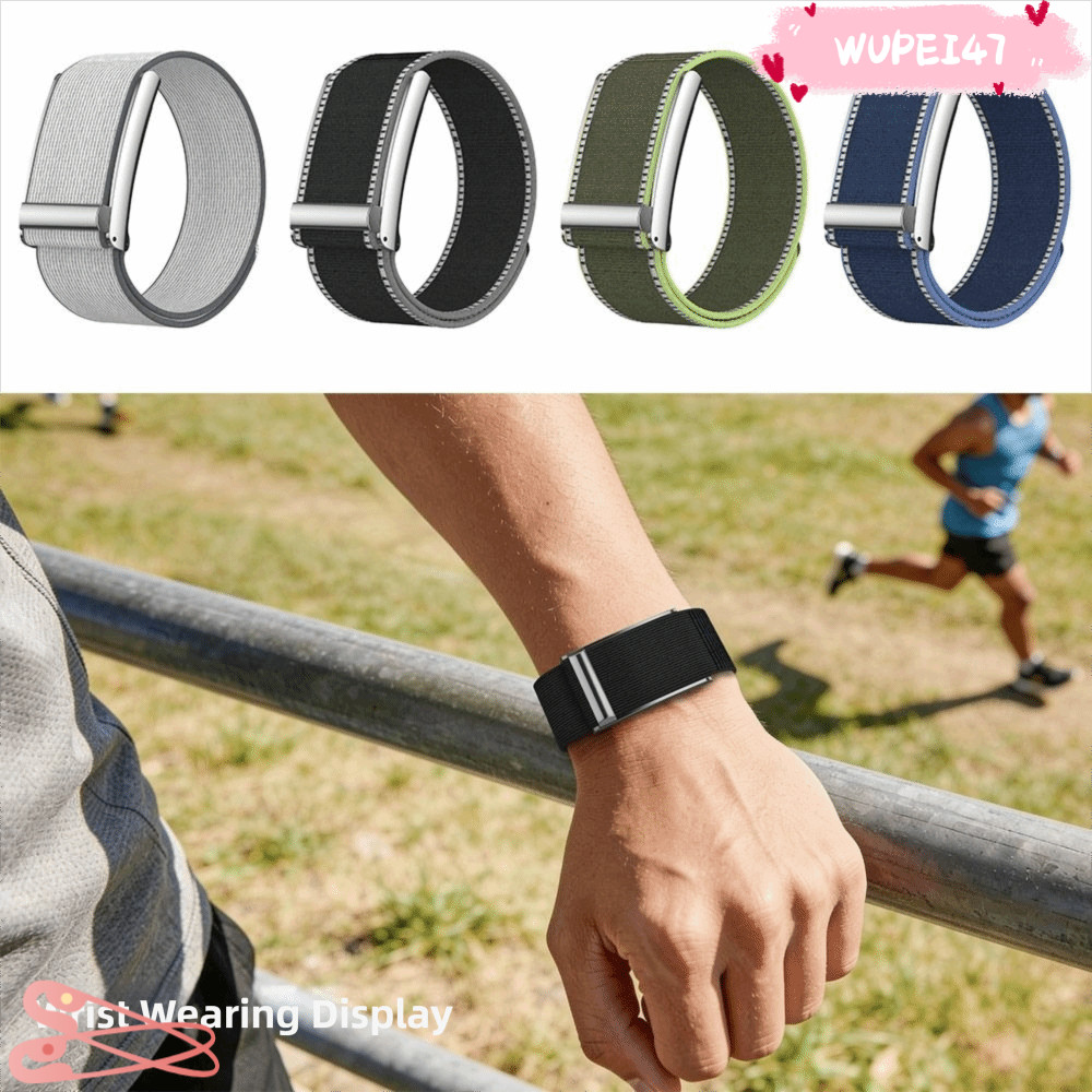 WUPEI47AD ยืดหยุ่นกีฬา Band,ไนลอนกันกระแทกฟิตเนส Tracker สายรัด,นุ่ม Breathable ปรับ Bicep Band สําห