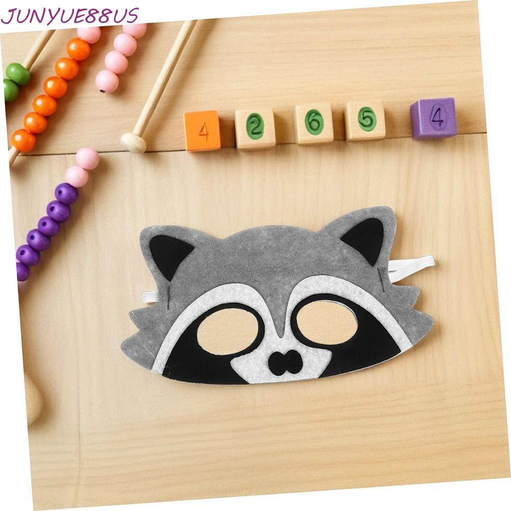 JUNYUE88US 4 ชิ้น Felt หน้ากากสัตว์, วันเด็ก Gits หน้ากากครึ่งหน้า, เครื่องแต่งกาย Props การออกแบบกา