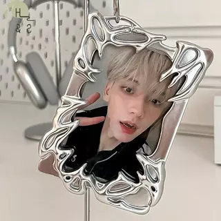 [H&S] Oril Design Electroplate Plasitic Frame Kpop Idol Photocard Holder Creative 3 นิ้วผู้ถือการ์ดภาพแขน {th}