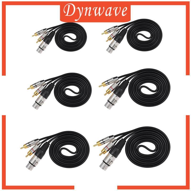 [Dynwave] XLR Y Splitter Cable - XLR Male to Double RCA Female Microphone Cord Adapter