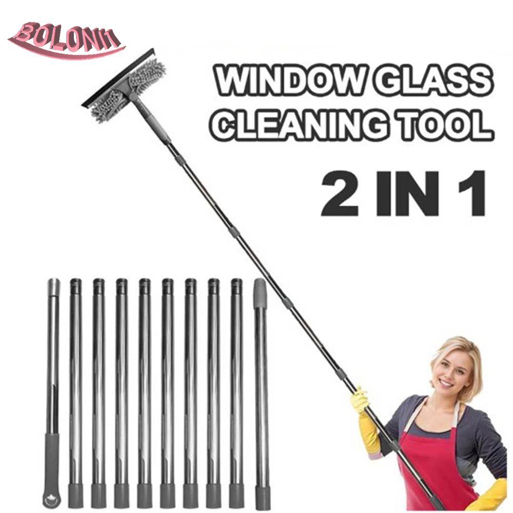 BO ไม้กวาดทําความสะอาดหน้าต่าง ปัดฝุ่นทําความสะอาด 2 In 1 Washing Ceiling Duster, Multi-Function Long Duster Dust Remover Extension Pole ที่ปัดน้ําฝนหน้าต่างในครัวเรือน ราคา ถูกที่สุด ดีลบีเคเค