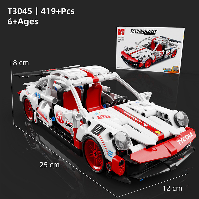 Tago Lego T3003 Lamborghini Porsche รถสปอร์ตเด็กการศึกษา DIY ประกอบอาคารบล็อกของเล่นเข้ากันได้กับ Le