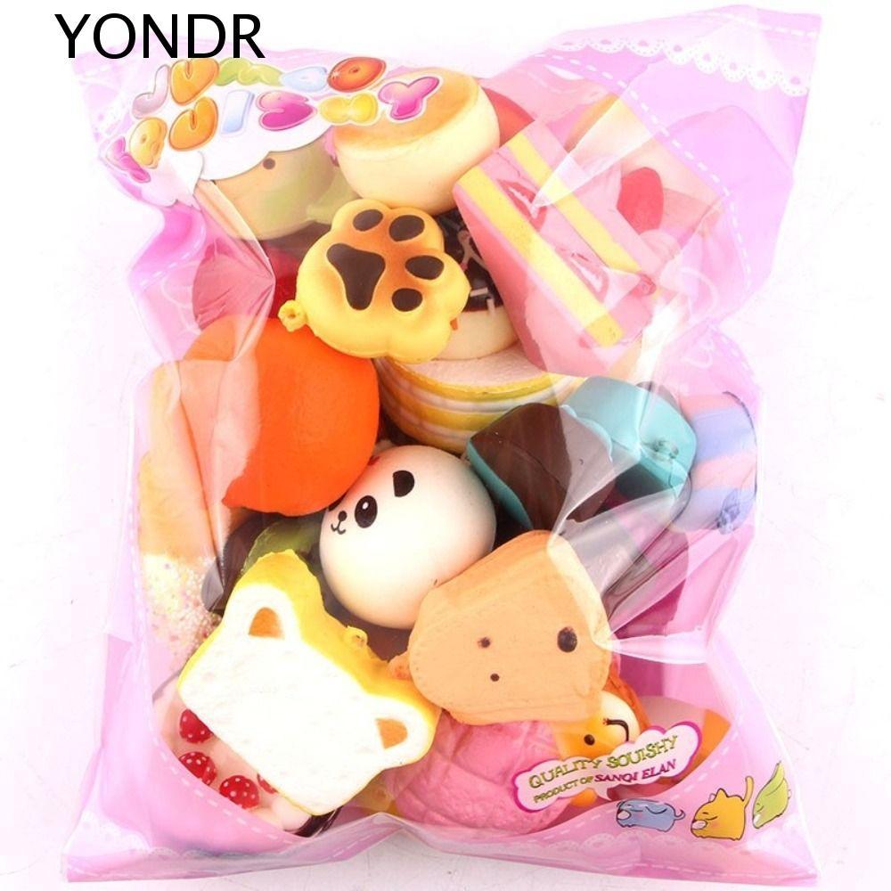 YONDR Squishes ของเล่น,แกล้งเล่นสายโทรศัพท์มือถืออาหารของเล่นขนมปังนุ่ม,ของขวัญวันเกิดพวงกุญแจน่ารักมินิขนาดกล้วยขนมปังปิ้งบีบเค้กของเล่นเด็ก