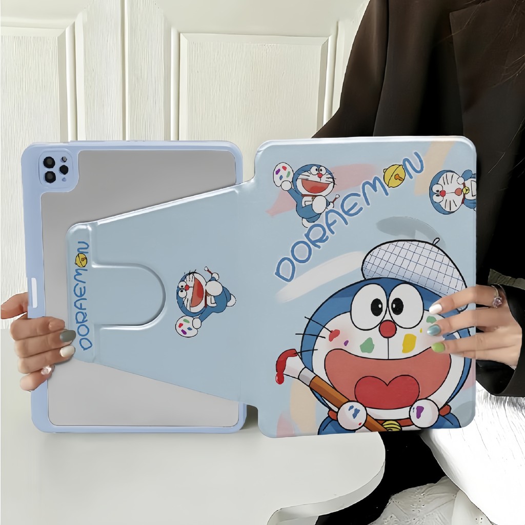 360° หมุนอะคริลิคน่ารักการ์ตูนสําหรับ Samsung Galaxy Tab S7 S8 S9 FE S10 FE 11.010.9SM-X520 X526B X5