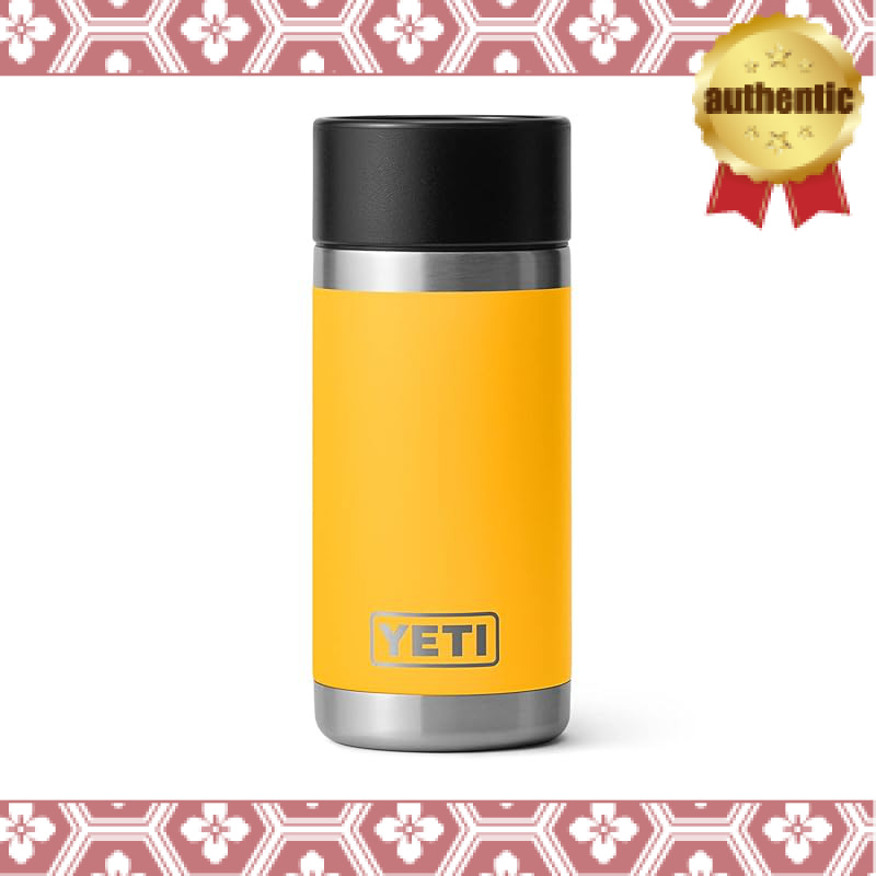 YETI Rambler 12 oz Bottle with Hot Shot Cap - Stainless Steel, Vacuum Insulated, White