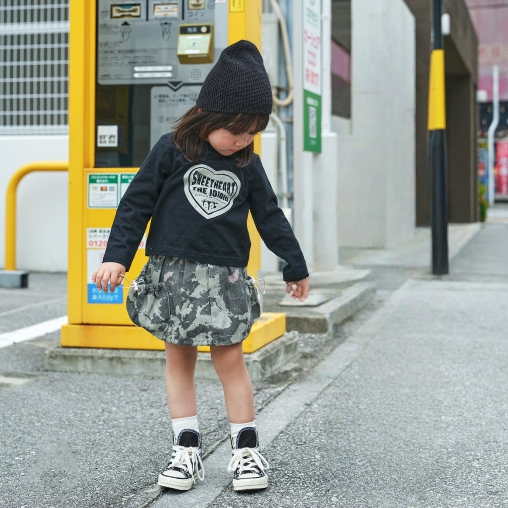 Theioioio กระโปรงกางเกงเด็ก ลายพรางทหาร ผ้าคอตตอน 100% ทรงบอลลูน พร้อมกระเป๋าข้างสุดเท่ 2-6 ขวบ TLA9