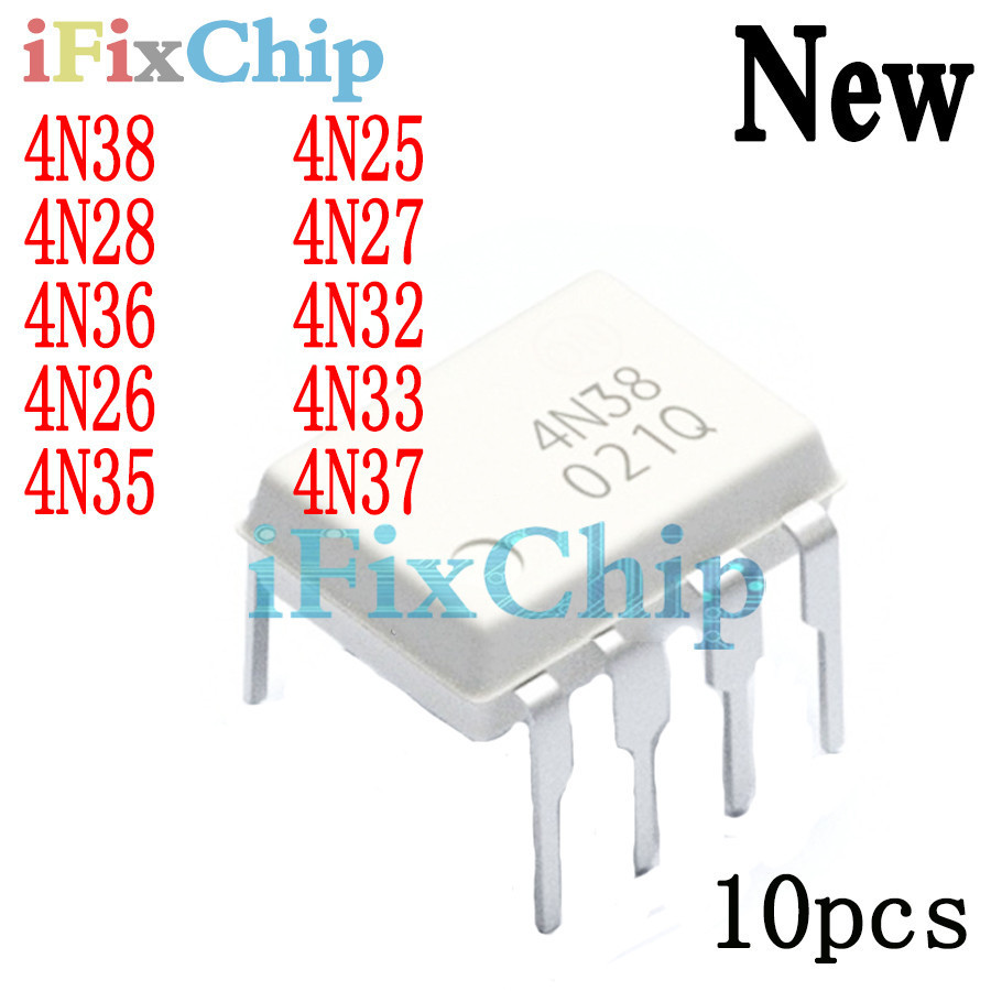 5PCS 4N38 4N37 4N36 4N35 4N33 4N32 4N27 4N28 4N25 4N26 DIP-6 IC Optocoupler ชิป ic