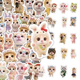 70สติกเกอร์สติกเกอร์ลูกแมวน่ารักการ์ตูนแมวสติกเกอร์การ์ตูนสัตว์กันน้ํา