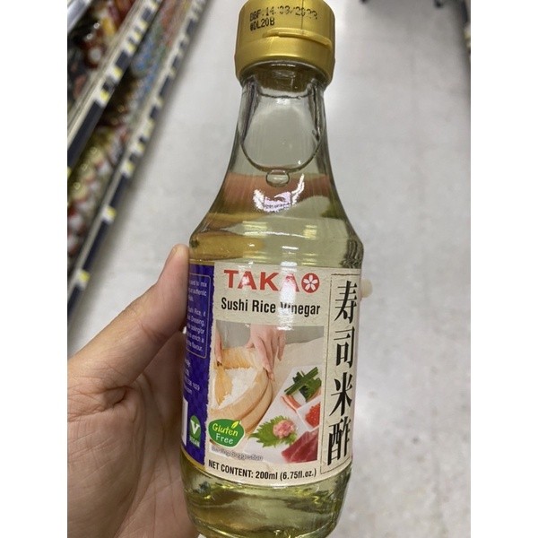 น้ำส้มสายชู สำหรับปรุง ข้าวซูชิ ตรา ทาคาโอะ 200 Ml. Sushi Rice Vinegar ( Taka Brand )