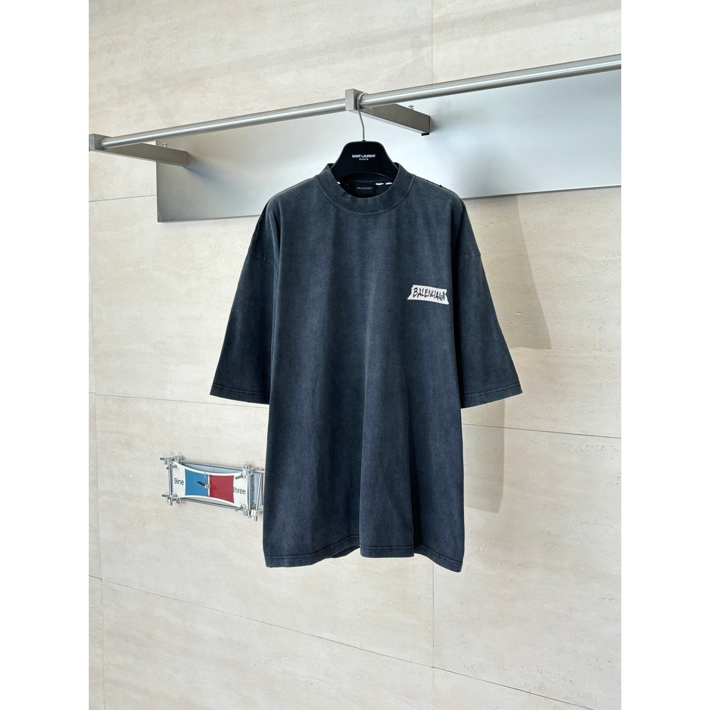 BALEN * CIAGA Star คลาสสิกรอบคอแขนสั้นเสื้อยืดผู้ชายผู้หญิงญี่ปุ่นอเมริกันอินเทรนด์ขายร้อน Street We