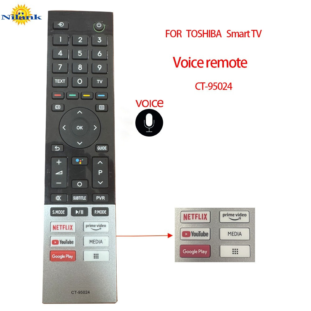 คำสั่งเสียง remote รีโมททีวี TOSHIBA LCD Smart TV รีโมท CT-95024