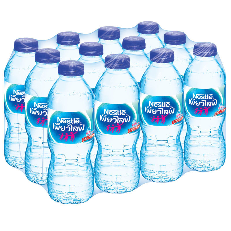 เพียวไลฟ์น้ำดื่ม 330มล. แพค 12 Nestle Pure Life Water 330ml. Pack 12 [หมายเลขบาร์โค้ด 8850127063929 