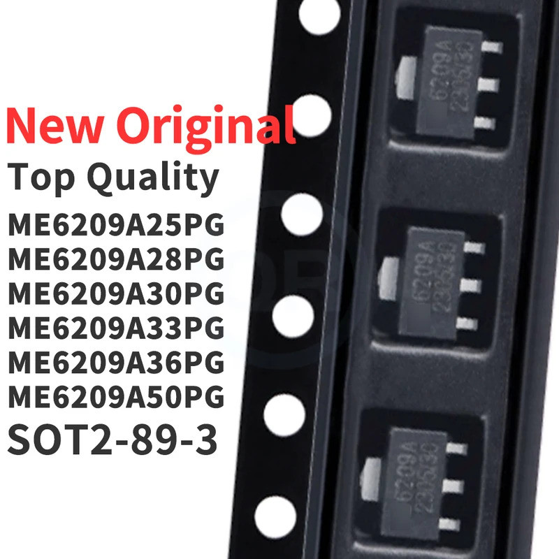 5pcs ME6209A25PG ME6209A28PG ME6209A30PG ME6209A33PG ME6209A36PG SOT-89-3 ชิปใหม่ ic