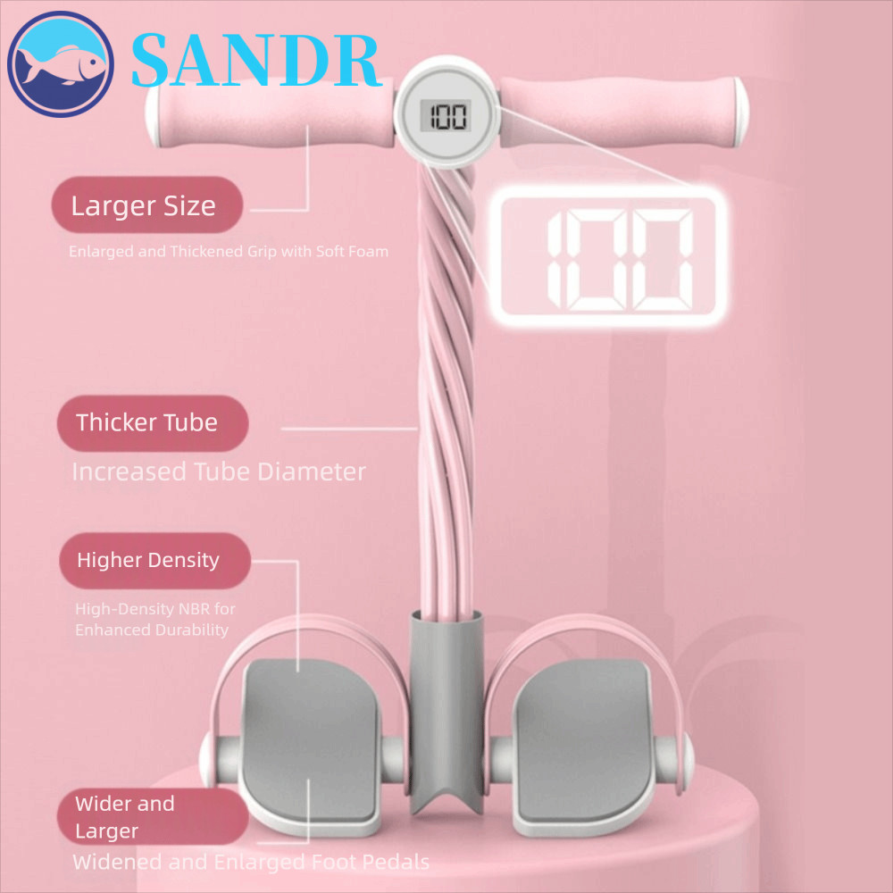 SANDR Resistance Band พร้อมที่จับ, ยางยืด Thicken Resistance Bands, Professional Anti-Break Latex 4-