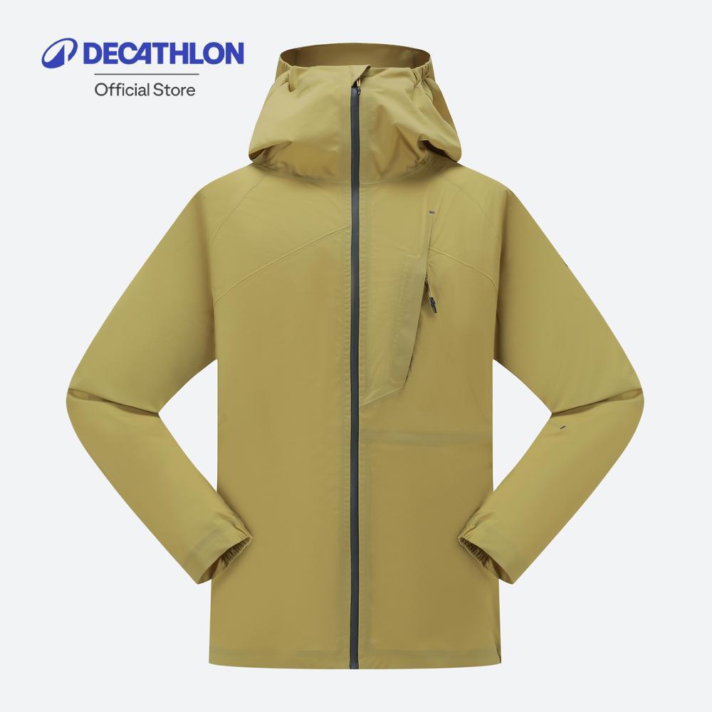 Decathlon Jacket Mh500 Light Man เสื้อแจ็คเก็ตเดินป่ากันน้ำน้ำหนักเบาสำหรับผู้ชาย รุ่น Mh500 - Green