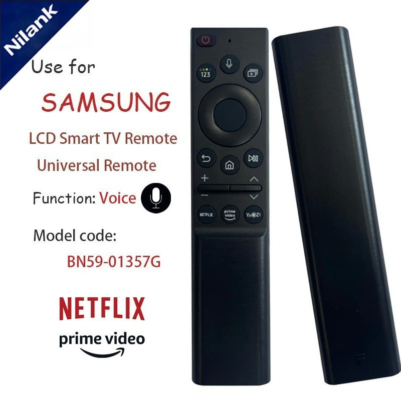 NiLANK SAMSUNG สมาร์ททีวีรีโมทคอนโทรลฟังก์ชั่นค้นหาเสียงรีโมทคอนโทรลของแท้ BN59-01357G