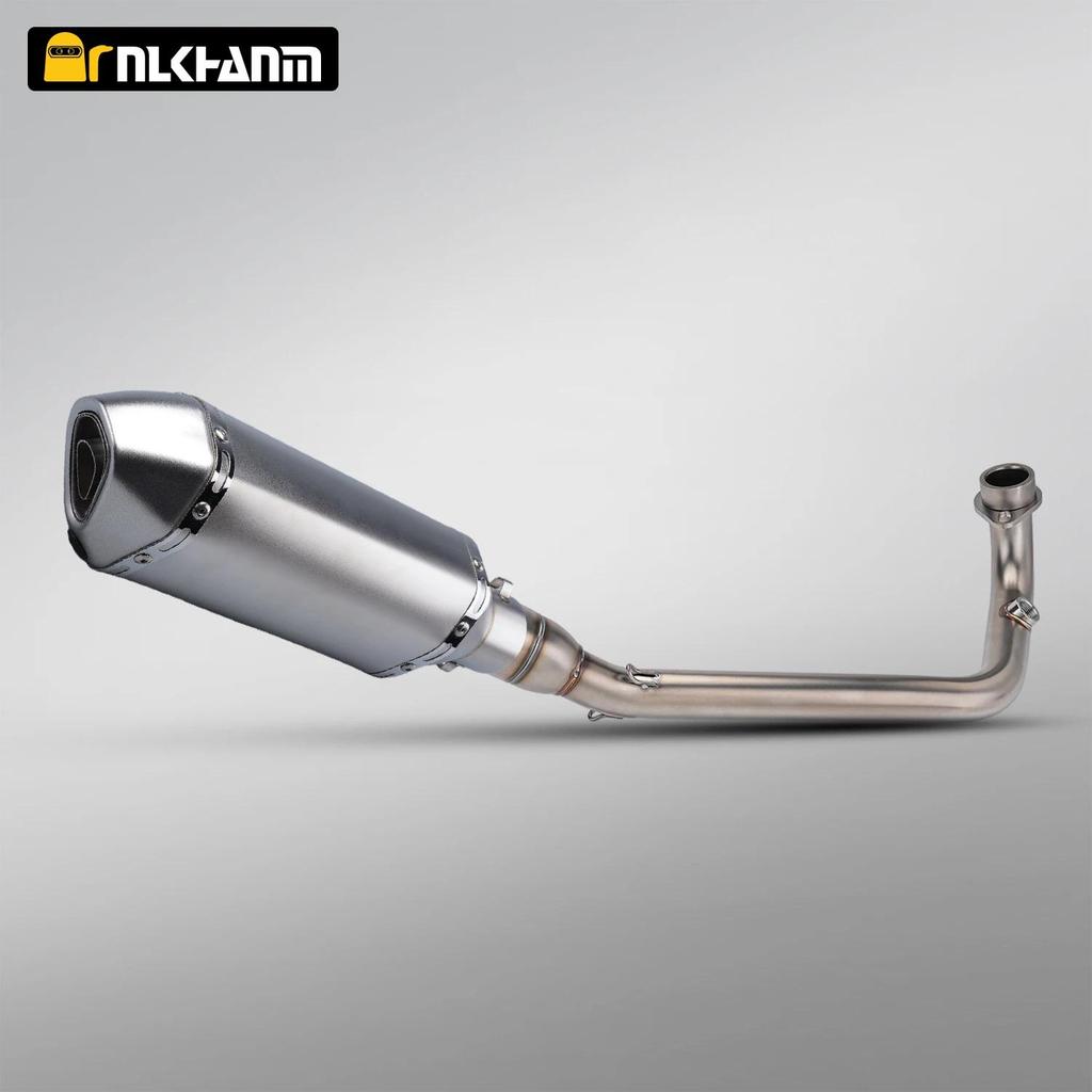 สำหรับ Zontes 350D รถจักรยานยนต์ระบบไอเสียดัดแปลงท่อร่วมสแตนเลสพร้อมท่อไอเสีย