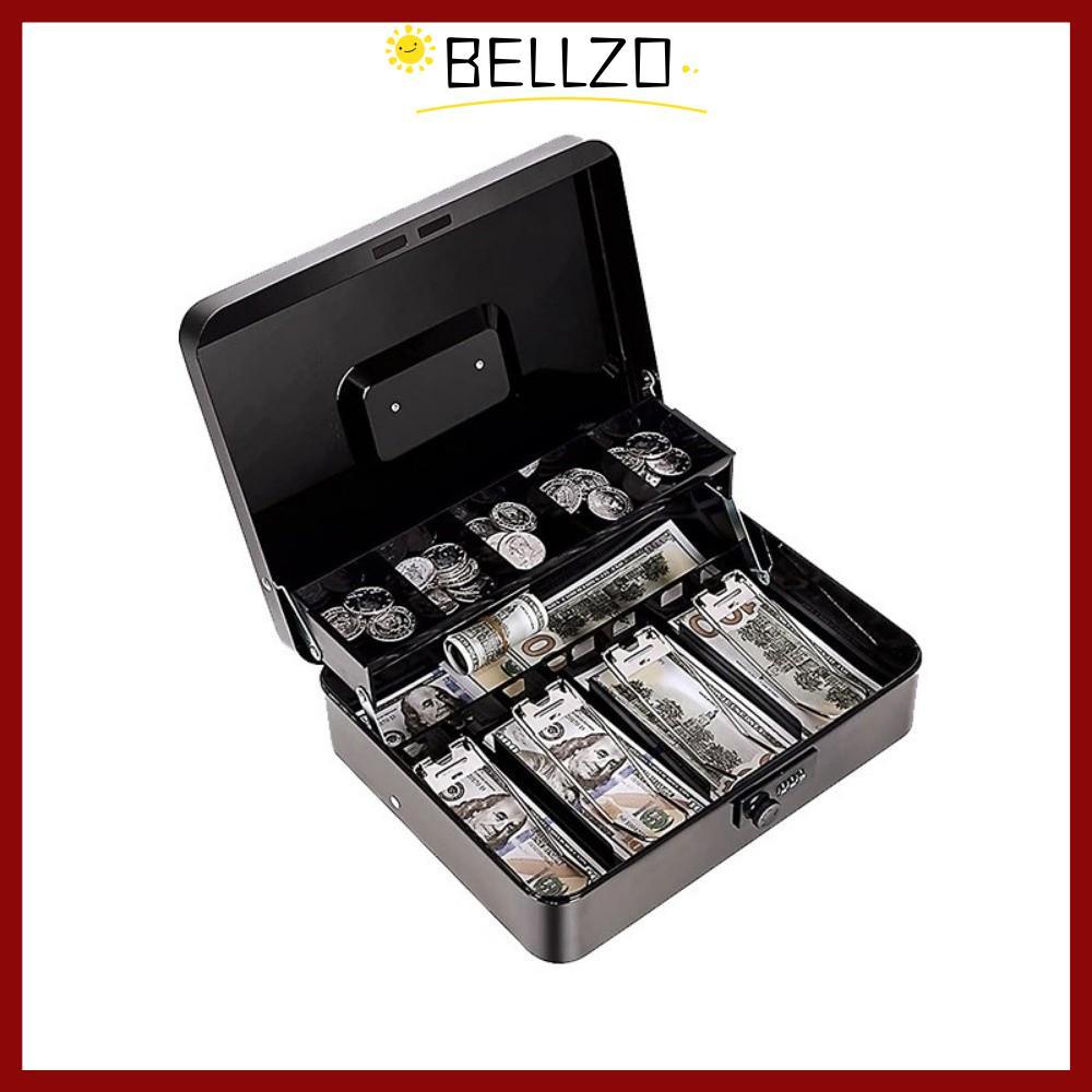 จัดส่งจากประเทศไทยBELLZO Safe Head Locker, Metal Cashion Clip Cash Box, Portable Drawer ปลดล็อครหัสผ
