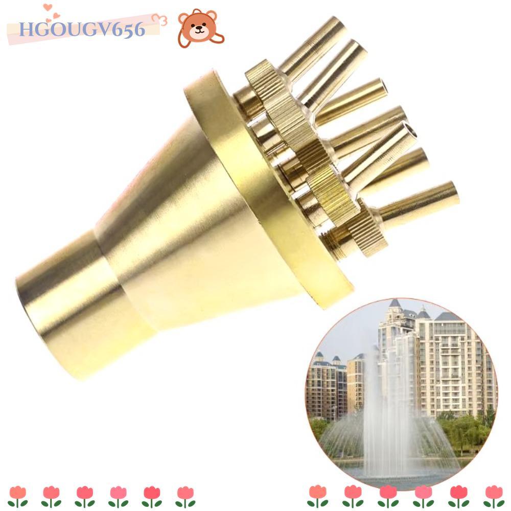 HGOUGVT Center หัวฉีดน้ําพุสไตล์ตรง, FNPT ทองเหลืองดอกไม้คอลัมน์หัวฉีดสปริงเกลอร์, ทนทาน Universal 1