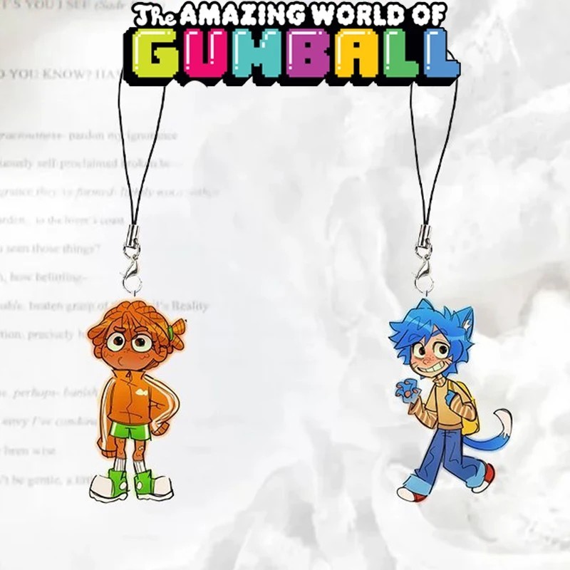 The Amazing World of Gumball Darwin อะนิเมะ Mica พวงกุญแจอะคริลิคกระเป๋านักเรียนน่ารักอุปกรณ์เสริมโท