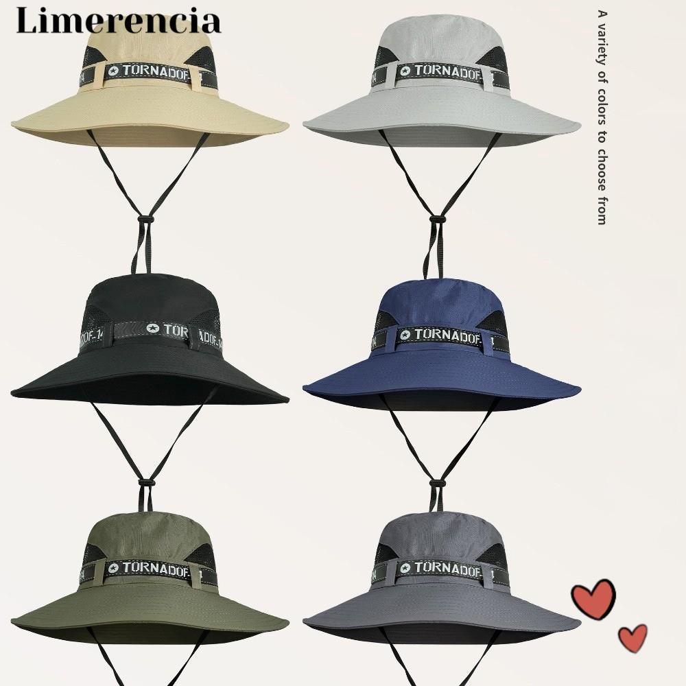 LIMERENCIA Bucket Hat, Mesh Adjustable Sunscreen Hat, Anti-Sun Beach Hat, Anti-UV Breathable Anti-Su