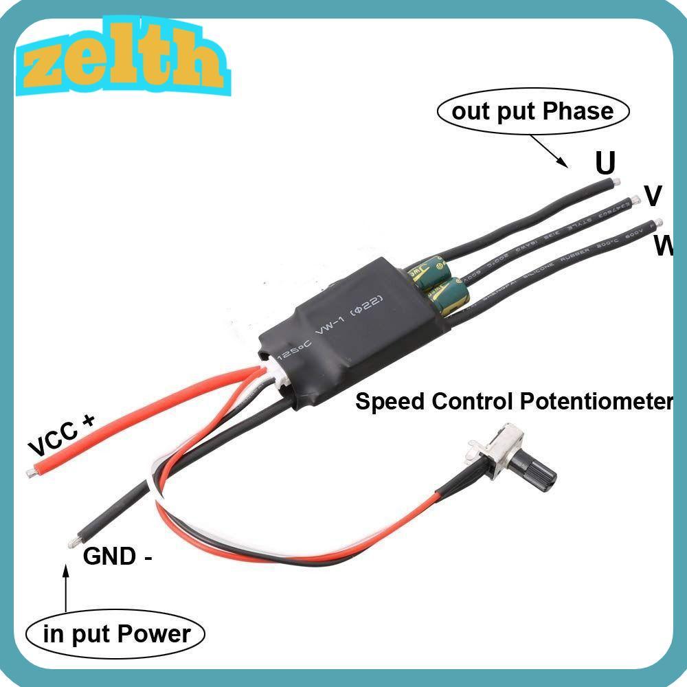ZELTH มอเตอร์ไร้แปรงไดร์เวอร์, 200W BLDC Potentiometer Hallless DC มอเตอร์ไดรฟ์,ความเร็วสูง DC 7-24V